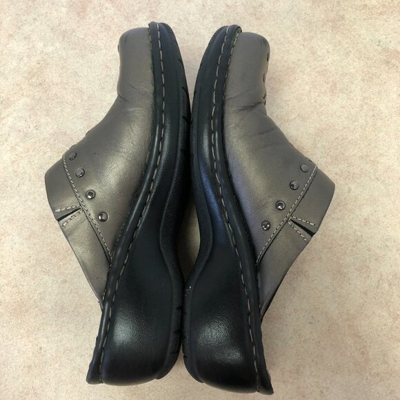 Josef Seibel Metallic Bronze Leather Mule Clogs Size 39 (8.5 US) - Picture 5 of 11